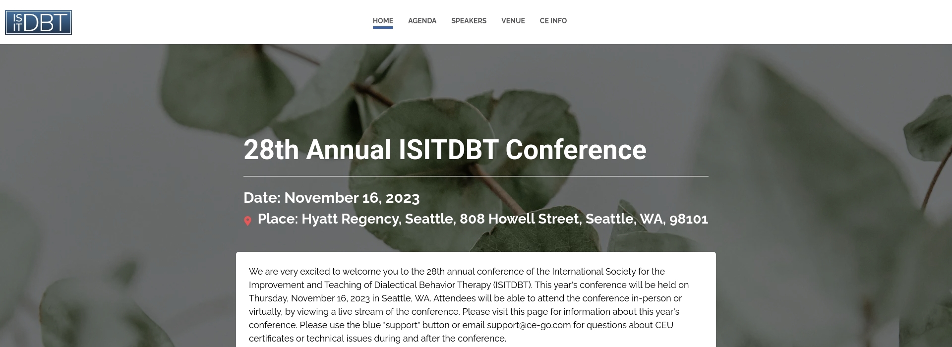 28th Annual ISITDBT Conference